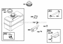 Fuel Tank Assy Diagram and Parts List for  Briggs and Stratton Engine